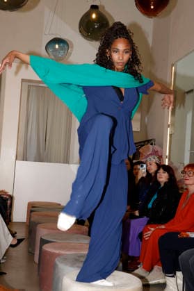 Debora Goulart at the Anja Gockel Fashion Show Fresh for the senses in the Paris 44 showroom by Anja Gockel Berlin, 10 04 2026 Foto:xAgenturxWehnertx xduxVinagex xFuturexImagex gockel_6445