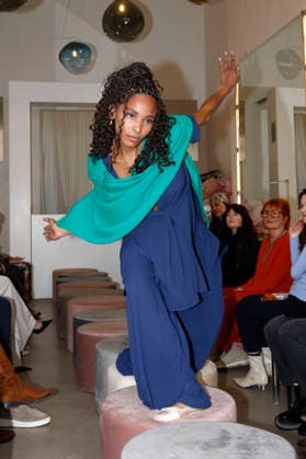 Debora Goulart at the Anja Gockel Fashion Show Fresh for the senses in the Paris 44 showroom by Anja Gockel Berlin, 10 04 2026 Foto:xAgenturxWehnertx xduxVinagex xFuturexImagex gockel_6446