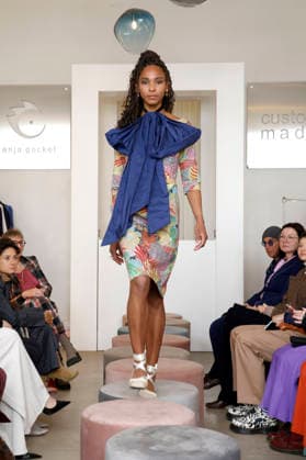Debora Goulart at the Anja Gockel Fashion Show Fresh for the senses in the Paris 44 showroom by Anja Gockel Berlin, 10 04 2026 Foto:xAgenturxWehnertx xduxVinagex xFuturexImagex gockel_6447