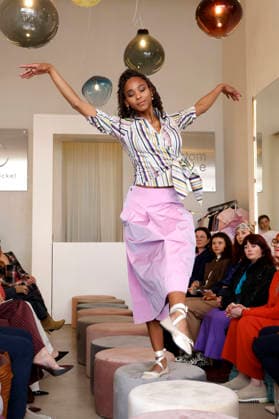 Debora Goulart at the Anja Gockel Fashion Show Fresh for the senses in the Paris 44 showroom by Anja Gockel Berlin, 10 04 2026 Foto:xAgenturxWehnertx xduxVinagex xFuturexImagex gockel_6452