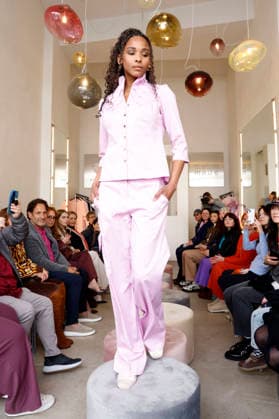 Debora Goulart at the Anja Gockel Fashion Show Fresh for the senses in the Paris 44 showroom by Anja Gockel Berlin, 10 04 2026 Foto:xAgenturxWehnertx xduxVinagex xFuturexImagex gockel_6456