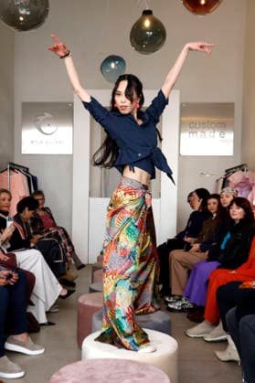 Miho Shiratori at the Anja Gockel Fashion Show Fresh for the senses in the Paris 44 showroom by Anja Gockel Berlin, 10 04 2026 Foto:xAgenturxWehnertx xduxVinagex xFuturexImagex gockel_6460