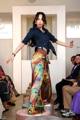 Miho Shiratori at the Anja Gockel Fashion Show Fresh for the senses in the Paris 44 showroom by Anja Gockel Berlin, 10 04 2026 Foto:xAgenturxWehnertx xduxVinagex xFuturexImagex gockel_6462