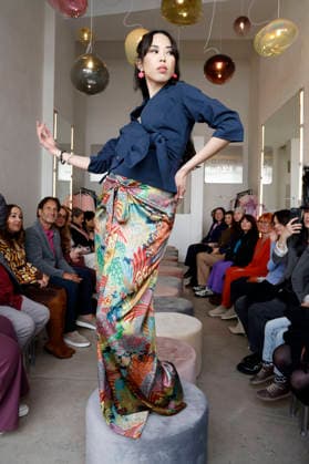 Miho Shiratori at the Anja Gockel Fashion Show Fresh for the senses in the Paris 44 showroom by Anja Gockel Berlin, 10 04 2026 Foto:xAgenturxWehnertx xduxVinagex xFuturexImagex gockel_6465