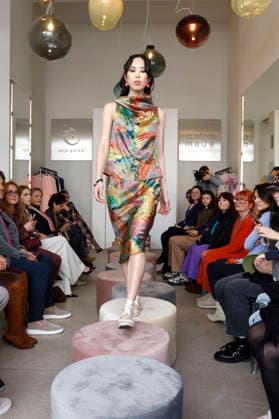 Miho Shiratori at the Anja Gockel Fashion Show Fresh for the senses in the Paris 44 showroom by Anja Gockel Berlin, 10 04 2026 Foto:xAgenturxWehnertx xduxVinagex xFuturexImagex gockel_6471
