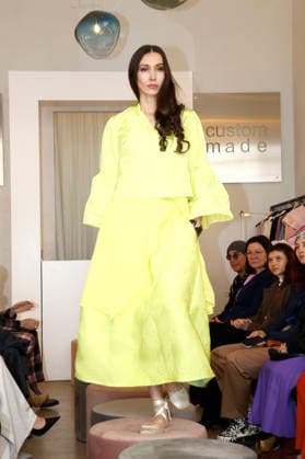 Lia Kemendi at the Anja Gockel Fashion Show Fresh for the senses in the Paris 44 showroom by Anja Gockel Berlin, 10 04 2026 Foto:xAgenturxWehnertx xduxVinagex xFuturexImagex gockel_6478