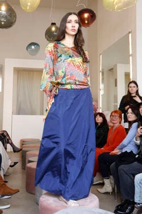 Lia Kemendi at the Anja Gockel Fashion Show Fresh for the senses in the Paris 44 showroom by Anja Gockel Berlin, 10 04 2026 Foto:xAgenturxWehnertx xduxVinagex xFuturexImagex gockel_6484