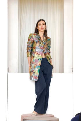 Lia Kemendi at the Anja Gockel Fashion Show Fresh for the senses in the Paris 44 showroom by Anja Gockel Berlin, 10 04 2026 Foto:xAgenturxWehnertx xduxVinagex xFuturexImagex gockel_6487