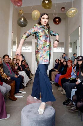 Lia Kemendi at the Anja Gockel Fashion Show Fresh for the senses in the Paris 44 showroom by Anja Gockel Berlin, 10 04 2026 Foto:xAgenturxWehnertx xduxVinagex xFuturexImagex gockel_6490