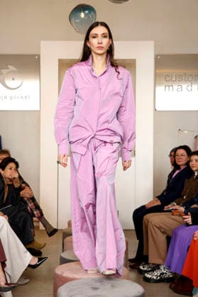 Lia Kemendi at the Anja Gockel Fashion Show Fresh for the senses in the Paris 44 showroom by Anja Gockel Berlin, 10 04 2026 Foto:xAgenturxWehnertx xduxVinagex xFuturexImagex gockel_6493