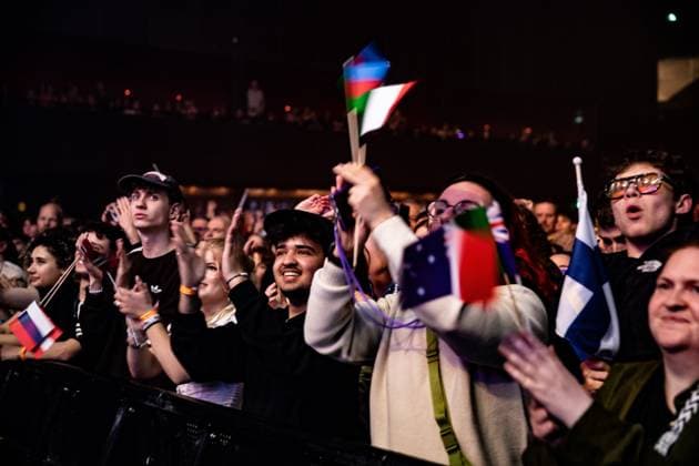 AMSTERDAM - Eurovision fans at AFAS Live during Eurovision in Concert. During the concert, various participants perform their entries for the Song Contest. ANP PAUL BERGEN netherlands out - belgium out  Copyright: xx x555570393x originalFilename: 555570393.jpg