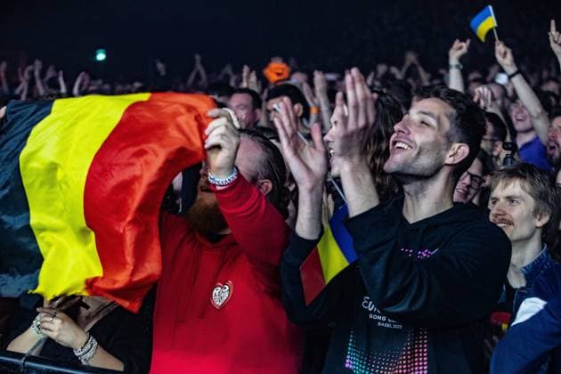 AMSTERDAM - Eurovision fans at AFAS Live during Eurovision in Concert. During the concert, various participants perform their entries for the Song Contest. ANP PAUL BERGEN netherlands out - belgium out  Copyright: xx x555570831x originalFilename: 555570831.jpg