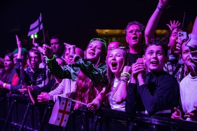 AMSTERDAM - Eurovision fans at AFAS Live during Eurovision in Concert. During the concert, various participants perform their entries for the Song Contest. ANP PAUL BERGEN netherlands out - belgium out  Copyright: xx x555570856x originalFilename: 555570856.jpg