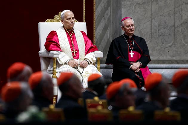 April 11, 2026, Vatican City, ITALIA ROMA: Pope Leo XIV during the Holy Rosary Prayer Vigil for Peace, in Saint Peter s Basilica, in Vatican City, 11 April 2026. ANSA ANGELO CARCONI. Vatican City ITALIA ROMA  - ZUMAa110 20260411_zaf_a110_072 Copyright: xAngeloxCarconix