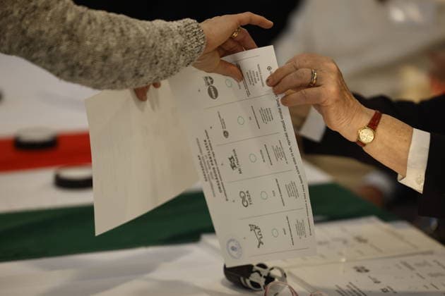 General election in Budapest BUDAPEST, HUNGARY - APRIL 12: People vote for the general election in Budapest, Hungary on April 12, 2026. Arpad Kurucz Anadolu Budapest Hungary. Editorial use only. Please get in touch for any other usage.  Copyright: x2026xAnadoluxArpadxKuruczx