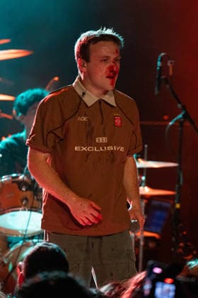 April 11, 2026, Madison, Wisconsin, U.S: JACKSON FOSTER of Silly Goose suffers from a bloody nose during their performance at the Majestic Theater in Madison, Wisconsin Madison U.S  - ZUMAs135 20260411_zap_s135_005 Copyright: xDanielxDeSloverx