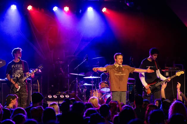 April 11, 2026, Madison, Wisconsin, U.S: IAN BINION, JACKSON FOSTER and YALLI ALVAREZ of Silly Goose at the Majestic Theater in Madison, Wisconsin Madison U.S  - ZUMAs135 20260411_zap_s135_016 Copyright: xDanielxDeSloverx