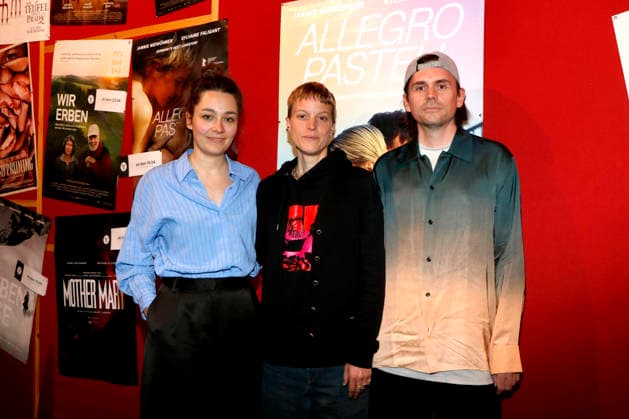 Allegro Pastell , film premiere at Delphi Lux, Berlin, 12 04 2026 Director Anna Roller, leading actress Syl Faligant and novelist Leif Randt at the Berlin premiere of ALLEGRO PASTELL at the Delphi LUX cinema in Berlin on 12 04 2025 Berlin Delphi Lux Copyright: xAnitaxBuggex