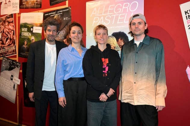 Tobias Walker, Anna Roller, Silvaine Faligant and Leif Randt at the special screening of the feature film Allegro Pastel at Delphi Lux Kino Berlin, 12 04 2026 Foto:xM.xBehrensx xFuturexImagex pastell_6405