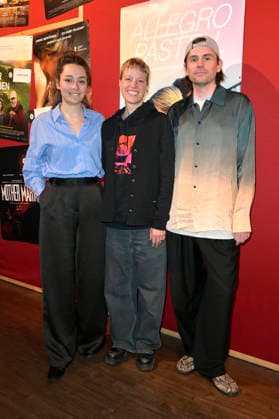 Anna Roller, Silvaine Faligant and Leif Randt at the special screening of the film Allegro Pastel at Delphi Lux Kino Berlin, 12 04 2026 Foto:xM.xBehrensx xFuturexImagex pastell_6407