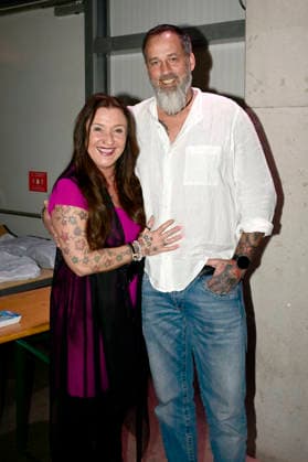 Daniela Alfinito with her partner Thorsten after her concert in the Löbau event hall, 12 04 2026 Foto:xM.xWehnertx xFuturexImagex alfinito_6409