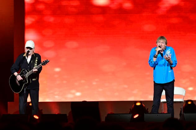 Karl Heinz Ulrich and Bernd Ulrich from Die Amigos live at a concert of the erLebe jetzt Tour at the Messe Veranstaltungshalle Löbau, 12 04 2026 Foto:xM.xWehnertx xFuturexImagex amigos_6404
