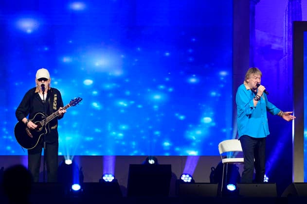 Karl Heinz Ulrich and Bernd Ulrich from Die Amigos live at a concert of the erLebe jetzt Tour at the Messe Veranstaltungshalle Löbau, 12 04 2026 Foto:xM.xWehnertx xFuturexImagex amigos_6412