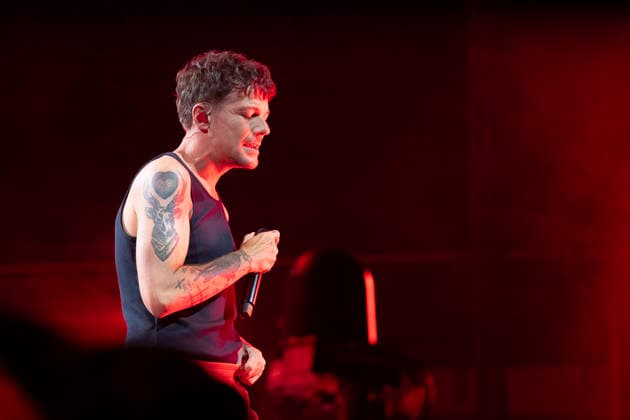 Louis Tomlinson Performs in Madrid, Spain - 13 Apr 2026 Singer Louis Tomlinson performs at the Movistar Arena in Madrid. Madrid Spain Copyright: xAtilanoxGarciax xSOPAxImagesx photos12839