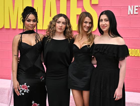 Netflix™s ˜Roommates™ Premiere Bella Murphy, Jaya Harper, Chloe East and Sadie Sandler arriving to Netflix™s Roommates premiere held at the Egyptian Theatre on April 13, 2026 in Hollywood, CA. Hollywood Egyptian Theatre California USA Copyright: xStarbuck xAFF-USA.COMx