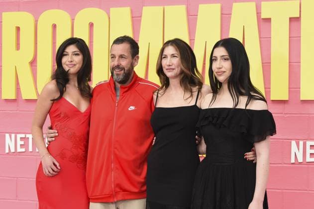 Sunny Sandler, Adam Sandler, Jackie Sandler, Sadie Sandler at arrivals for ROOMMATES Premiere, The Egyptian Theatre Hollywood, Los Angeles, CA, April 13, 2026. Photo By: Elizabeth Goodenough Everett Collection ROOMMATES Premiere PUBLICATIONXNOTxINxCANxCHNxFRAxITAxJPNxNORxPOLxRUSxESPxUKxUSA