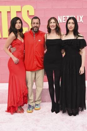 Sunny Sandler, Adam Sandler, Jackie Sandler, Sadie Sandler at arrivals for ROOMMATES Premiere, The Egyptian Theatre Hollywood, Los Angeles, CA, April 13, 2026. Photo By: Elizabeth Goodenough Everett Collection ROOMMATES Premiere PUBLICATIONXNOTxINxCANxCHNxFRAxITAxJPNxNORxPOLxRUSxESPxUKxUSA