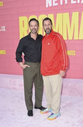 Nick Kroll, Adam Sandler at arrivals for ROOMMATES Premiere, The Egyptian Theatre Hollywood, Los Angeles, CA, April 13, 2026. Photo By: Elizabeth Goodenough Everett Collection ROOMMATES Premiere PUBLICATIONXNOTxINxCANxCHNxFRAxITAxJPNxNORxPOLxRUSxESPxUKxUSA