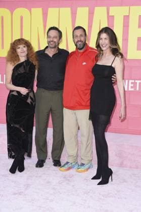 Natasha Lyonne, Nick Kroll, Adam Sandler, Jackie Sandler at arrivals for ROOMMATES Premiere, The Egyptian Theatre Hollywood, Los Angeles, CA, April 13, 2026. Photo By: Elizabeth Goodenough Everett Collection ROOMMATES Premiere PUBLICATIONXNOTxINxCANxCHNxFRAxITAxJPNxNORxPOLxRUSxESPxUKxUSA