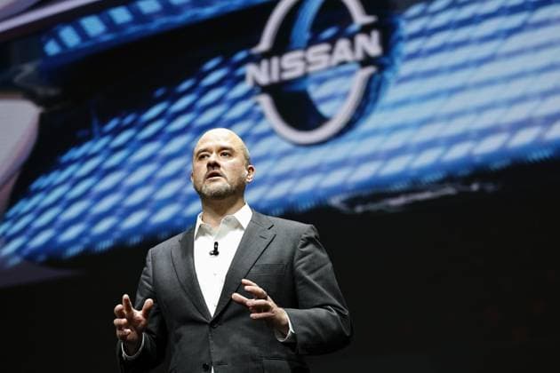 Nissan releases long-term vision Nissan Motor Co. CEO Ivan Espinosa releases a long-term management vision during a briefing session in Yokohama near Tokyo on April 14, 2026.  A14AA0005457818P