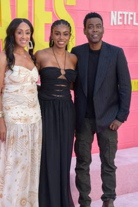 Roommates Premiere - Los Angeles, USA LOS ANGELES, USA. April 13, 2026: Malaak Compton-Rock, Zahra Rock & Chris Rock at the premiere for Roommates at the Egyptian Theatre. Los Angeles CA USA  Copyright: xPaulxSmith Featureflashx