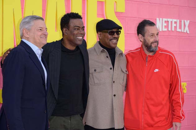 Roommates Premiere - Los Angeles, USA LOS ANGELES, USA. April 13, 2026: Ted Sarandos, Chris Rock, Eddie Murphy & Adam Sandler at the premiere for Roommates at the Egyptian Theatre. Los Angeles CA USA  Copyright: xPaulxSmith Featureflashx