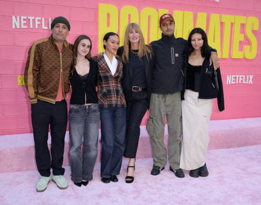 Roommates Premiere - Los Angeles, USA LOS ANGELES, USA. April 13, 2026: Ben Harper, Jaclyn Matfus, Harris Harper, Laura Dern, Charles Joseph Harper & Luna Li at the premiere for Roommates at the Egyptian Theatre. Los Angeles CA USA  Copyright: xPaulxSmith Featureflashx