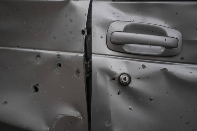 Russian attack on residential area in Kramatorsk KRAMATORSK, UKRAINE - APRIL 14: A view of the aftermath following a Russian attack with a Shahed-type drone on a residential area in Kramatorsk, Ukraine on April 14, 2026. Jose Colon Anadolu Kramatorsk Ukraine. Editorial use only. Please get in touch for any other usage.  Copyright: x2026xAnadoluxJosexColonx