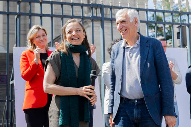 Paris, France le 14 Avril, 2026 - Ceremonie de decrochage des portraits de Cecile Kohler et Jacques Paris devant l Assemblee nationale POLITIQUE, ASSEMBLEE NATIONALE, OTAGES, IRAN, LIBERATION, LIBERTE  Copyright: xVincentxIsorex