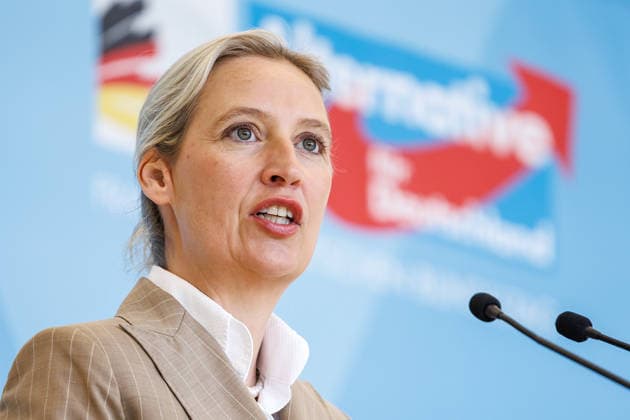Statement AfD Alice Weidel (AfD), bei einem Statement der AfD am 14.04.26 in Berlin. Berlin Berlin Deutschland Reichstag *** Statement AfD Alice Weidel AfD , at a statement of the AfD on 14 04 26 in Berlin Berlin Berlin Germany Reichstag