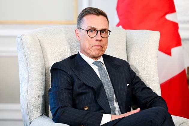 April 14, 2026, Ottawa, On, Canada: President of Finland Alexander Stubb is pictured as he meets with Gov. Gen. Mary Simon, not seen, at Rideau Hall during an official visit in Ottawa on Tuesday, April 14, 2026. Ottawa Canada  - ZUMAc35_ 20260414_zaf_c35_040 Copyright: xSpencerxColbyx