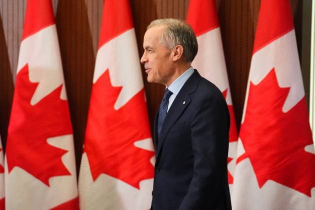 April 14, 2026, Ottawa, On, CANADA: Prime Minister Mark Carney arrives for a press conference in Ottawa on Tuesday, April 14, 2026. Ottawa CANADA  - ZUMAc35_ 20260414_zaf_c35_046 Copyright: xSeanxKilpatrickx