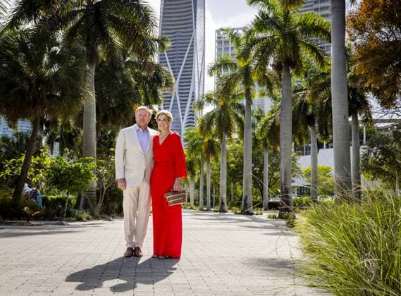 MIAMI - King Willem-Alexander and Queen Maxima pose for a photo at the PÃ rez Art Museum. The visit was part of a three-day working visit to Philadelphia, Washington D.C., and Miami in the United States (US). REMKO DE WAAL ANP netherlands out - belgium out  Copyright: xx x555812167x originalFilename: 555812167.jpg