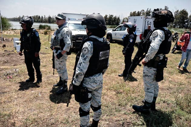 April 14, 2026, Mexico City, Cdmx, Mexico: Between the borders of the Tlahuac region of Mexico City and Chalco, State of Mexico, lie the lagoons that divide these areas. Within a particular zone known as Lagunas de La Habana (Havana Lagoons), more than 500 human skeletal remains (teeth and bones from different parts of the body) have been found to date, buried in the mud at a very shallow depth. This is because it is a chinampa (floating garden) area, making it impossible that this area was used as a cemetery. The remains are found at a very shallow depth; after only 20 centimeters, the water reaches the lagoon. The search continues, carried out by personnel from the Attorney General s Offices, police, the National Guard, and the State - ZUMAp204 20260414_zip_p204_028 Copyright: xJosuexPerezx