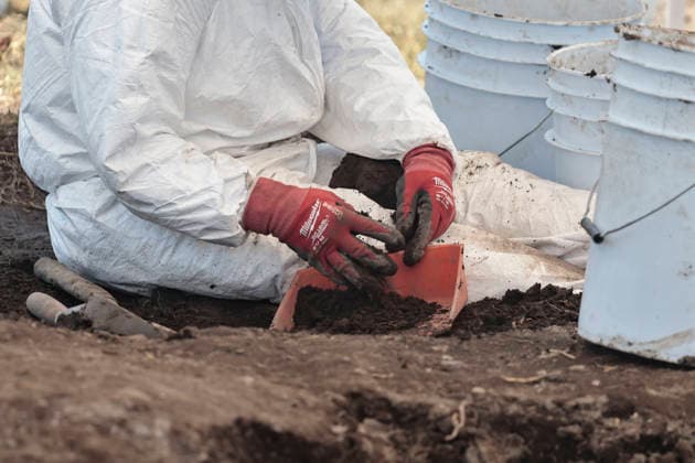 April 14, 2026, Mexico City, Cdmx, Mexico: Between the borders of the Tlahuac region of Mexico City and Chalco, State of Mexico, lie the lagoons that divide these areas. Within a particular zone known as Lagunas de La Habana (Havana Lagoons), more than 500 human skeletal remains (teeth and bones from different parts of the body) have been found to date, buried in the mud at a very shallow depth. This is because it is a chinampa (floating garden) area, making it impossible that this area was used as a cemetery. The remains are found at a very shallow depth; after only 20 centimeters, the water reaches the lagoon. The search continues, carried out by personnel from the Attorney General s Offices, police, the National Guard, and the State - ZUMAp204 20260414_zip_p204_040 Copyright: xJosuexPerezx