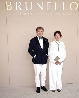 Brunello Cucinelli, Federica Benda at arrivals for BRUNELLO: THE GRACIOUS VISIONARY Gala Screening, David H. Koch Theater at Lincoln Center, New York, NY, April 14, 2026. Photo By: Kristin Callahan Everett Collection BRUNELLO: THE GRACIOUS VISIONARY Gala Screening PUBLICATIONXNOTxINxCANxCHNxFRAxITAxJPNxNORxPOLxRUSxESPxUKxUSA