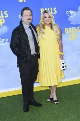 Paul Walter Hauser, Amy Boland Hauser at arrivals for BALLS UP Premiere, Harmony Gold Theater, Los Angeles, CA, April 14, 2026. Photo By: Elizabeth Goodenough Everett Collection BALLS UP Premiere PUBLICATIONXNOTxINxCANxCHNxFRAxITAxJPNxNORxPOLxRUSxESPxUKxUSA