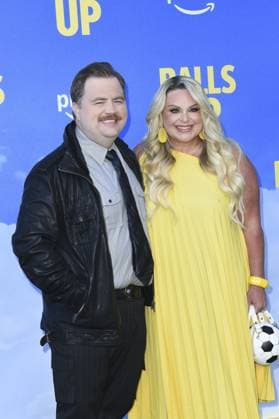 Paul Walter Hauser, Amy Boland Hauser at arrivals for BALLS UP Premiere, Harmony Gold Theater, Los Angeles, CA, April 14, 2026. Photo By: Elizabeth Goodenough Everett Collection BALLS UP Premiere PUBLICATIONXNOTxINxCANxCHNxFRAxITAxJPNxNORxPOLxRUSxESPxUKxUSA