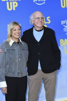 Ashley Underwood, Larry David at arrivals for BALLS UP Premiere, Harmony Gold Theater, Los Angeles, CA, April 14, 2026. Photo By: Elizabeth Goodenough Everett Collection BALLS UP Premiere PUBLICATIONXNOTxINxCANxCHNxFRAxITAxJPNxNORxPOLxRUSxESPxUKxUSA