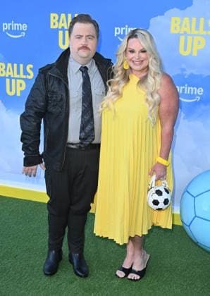 Amazon MGM Studios™s ˜Balls Up™ Premiere Paul Walter Hauser and Amy Boland Hauser arriving at Amazon MGM Studios™s Balls Up? premiere held at the Harmony Gold Theatre on April 14, 2026 in Los Angeles, CA. Los Angeles Harmony Gold Theatre California USA Copyright: xLeexWattx xAFF-USA.COMx